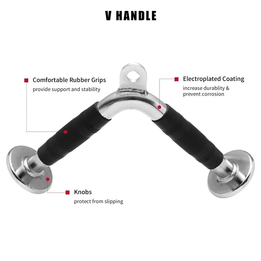 Tricep Press Down Cable Machine Attachment, LAT Pulldown Attachments, Home Gy...