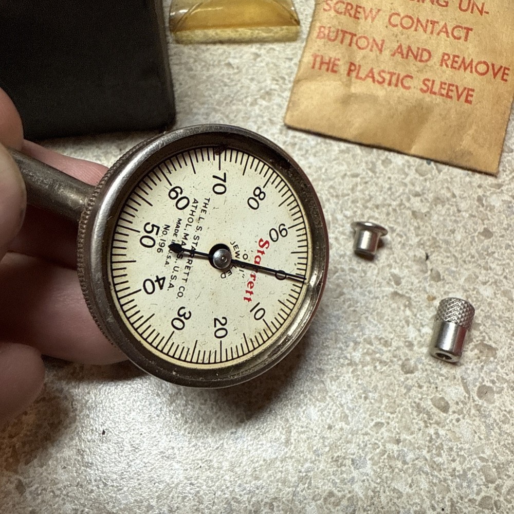 Starrett 196B1 Dial Test Indicator In Original Box