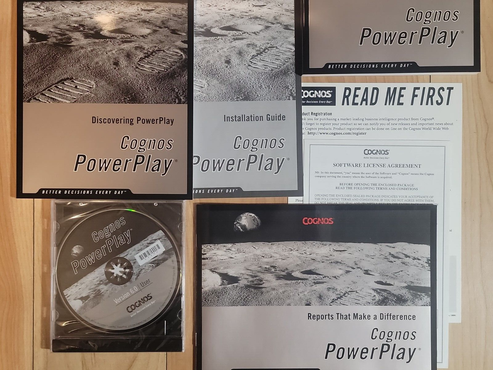 Cognos PowerPlay 6.0 Analytic Data Visualization Manual CD IBM Software NEW READ