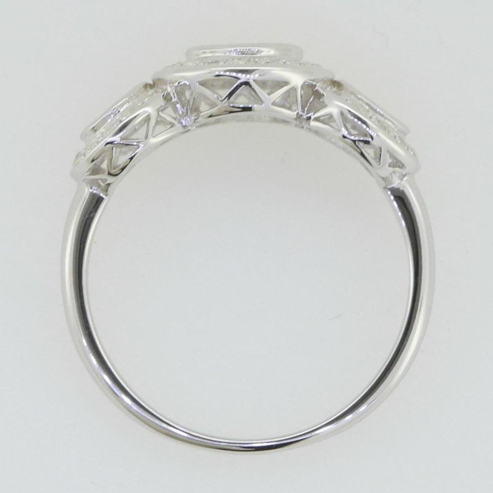 Sterling Silver Semi Mount Ring Setting Round RD 5x5mm RD3.5mm White T