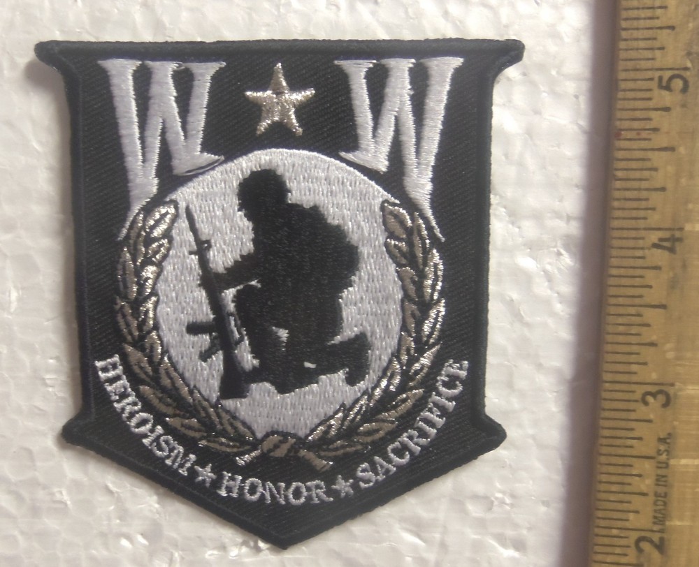 Wounded Warrior – Heroism * Honor * Sacrifice Embroidered Patch