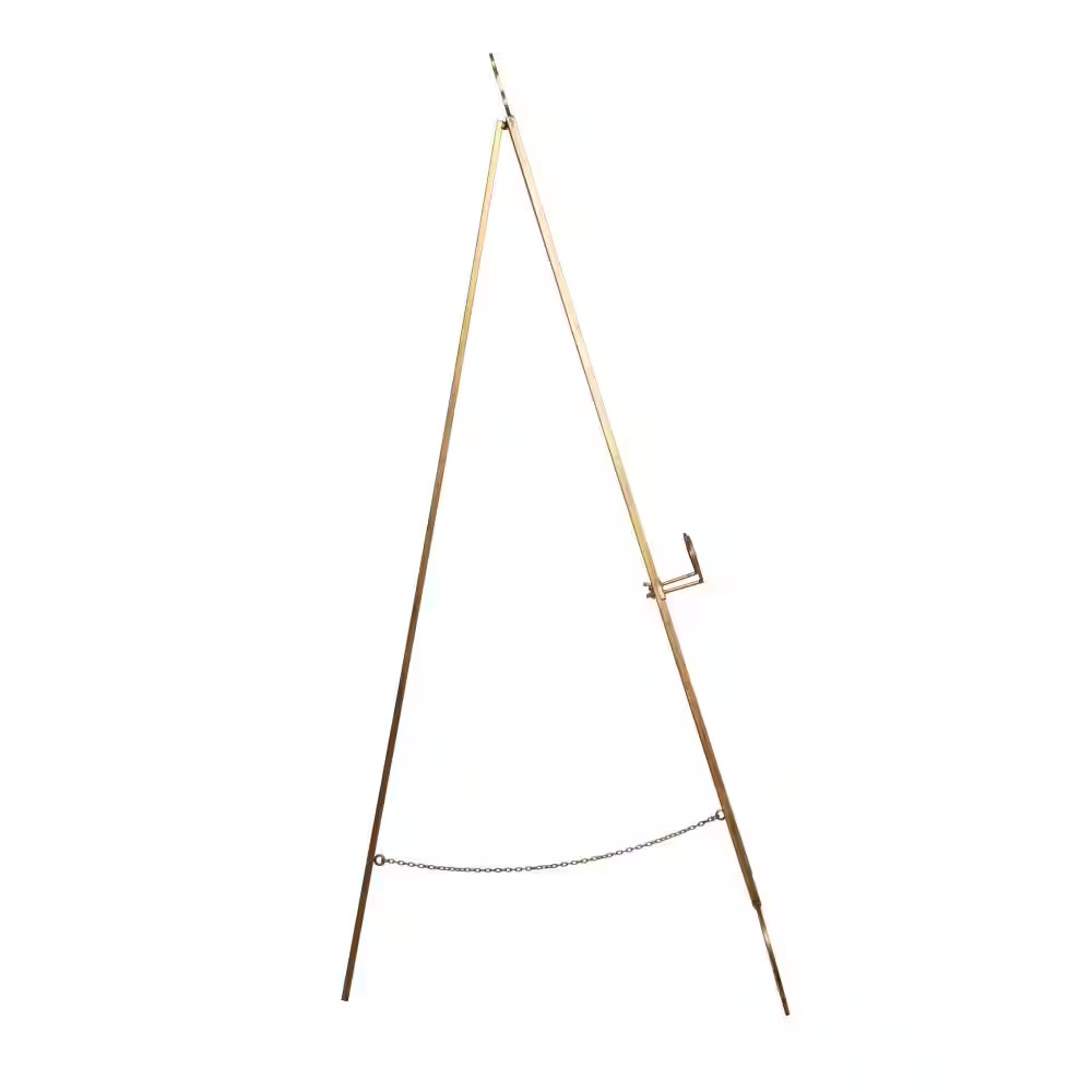 Gold Metal Extra Large Free Standing Adjustable Display Stand Scroll Easel with