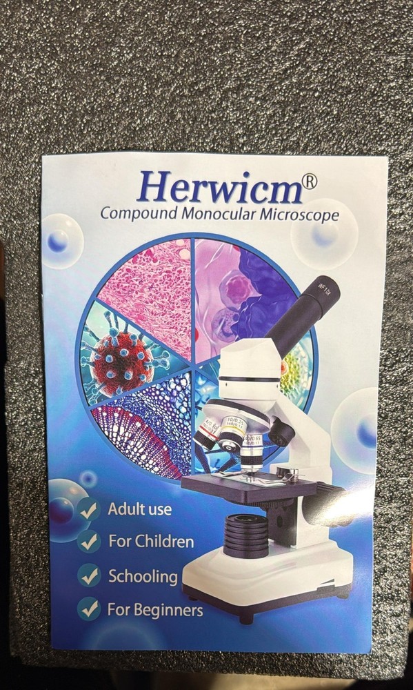 Microscope,40X-2000X Microscope with Phone Adapter & Slides Set,Suitable for...