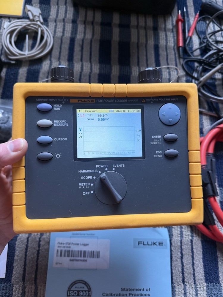 Fluke 1735 Three-Phase Power Logger w/ All Accessories