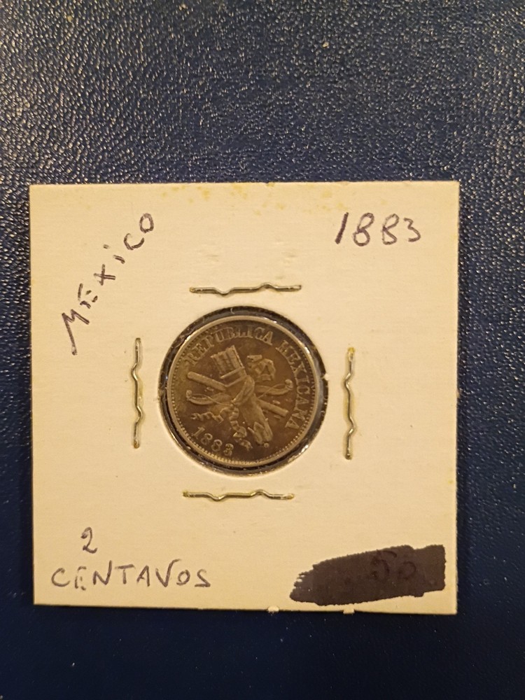 Mexico 1883 2 Centavos Coin