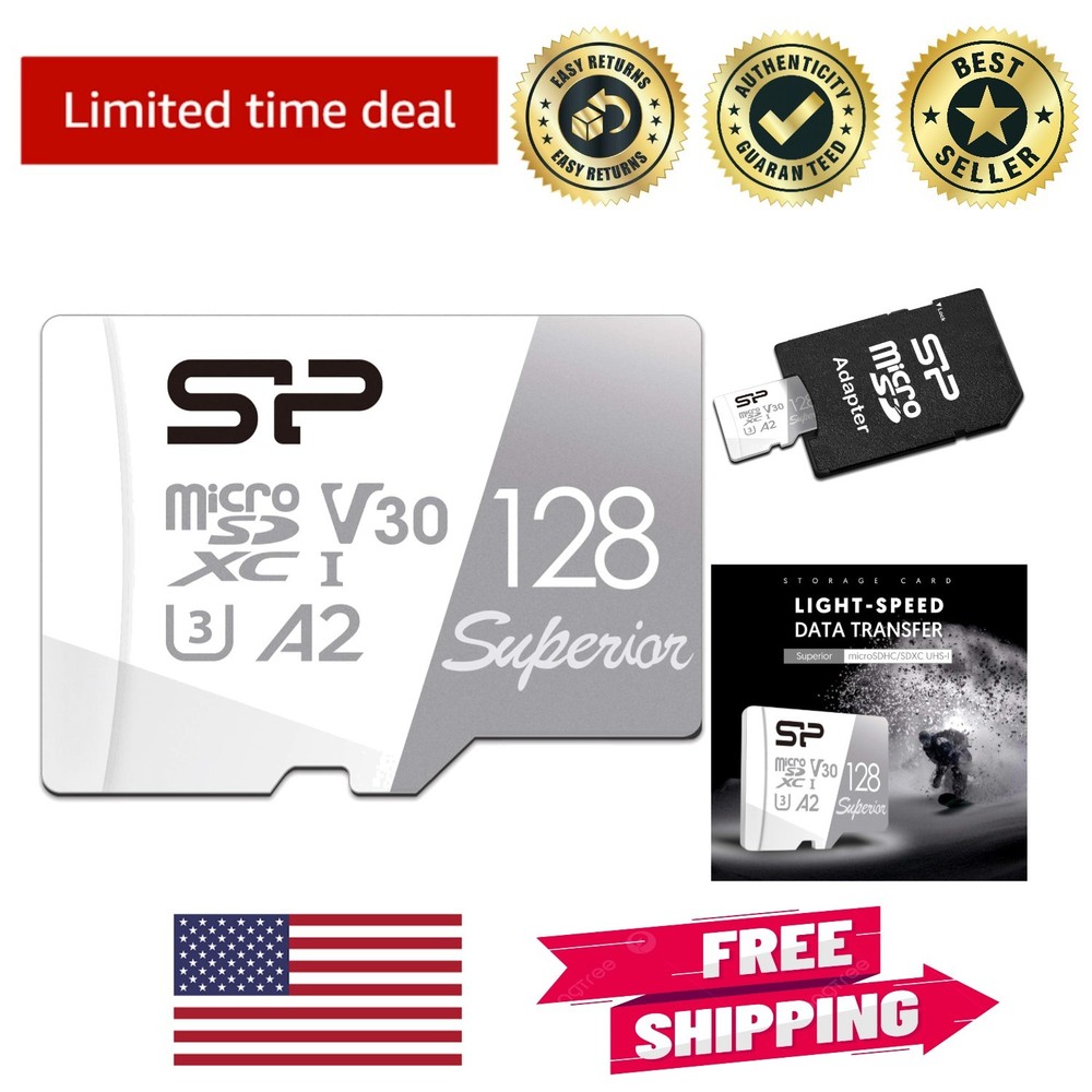 Superior 128GB Micro SDXC Card - Waterproof, Shockproof & Fast Transfer