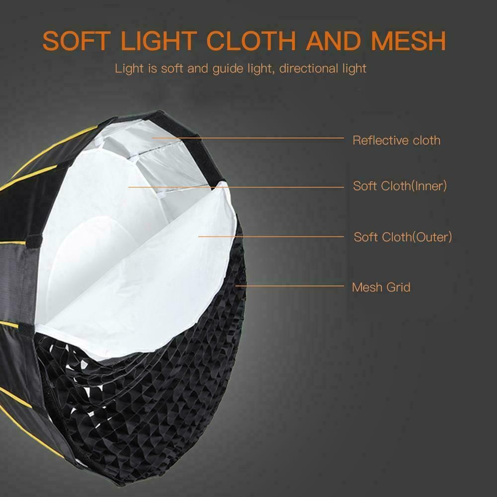 NiceFoto 23.6" 60cm Quick Release Mount Softbox for Photography Studio Shooting