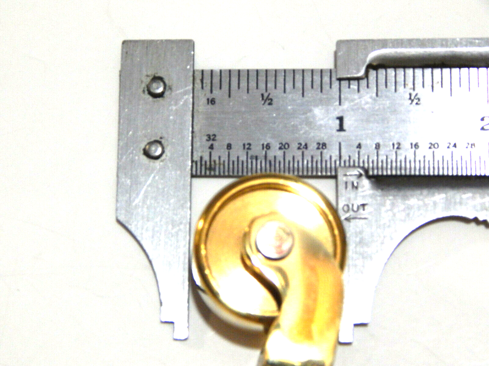 Brass Caster Wheels With Solid Brass Fork And Wheel Steel Stem