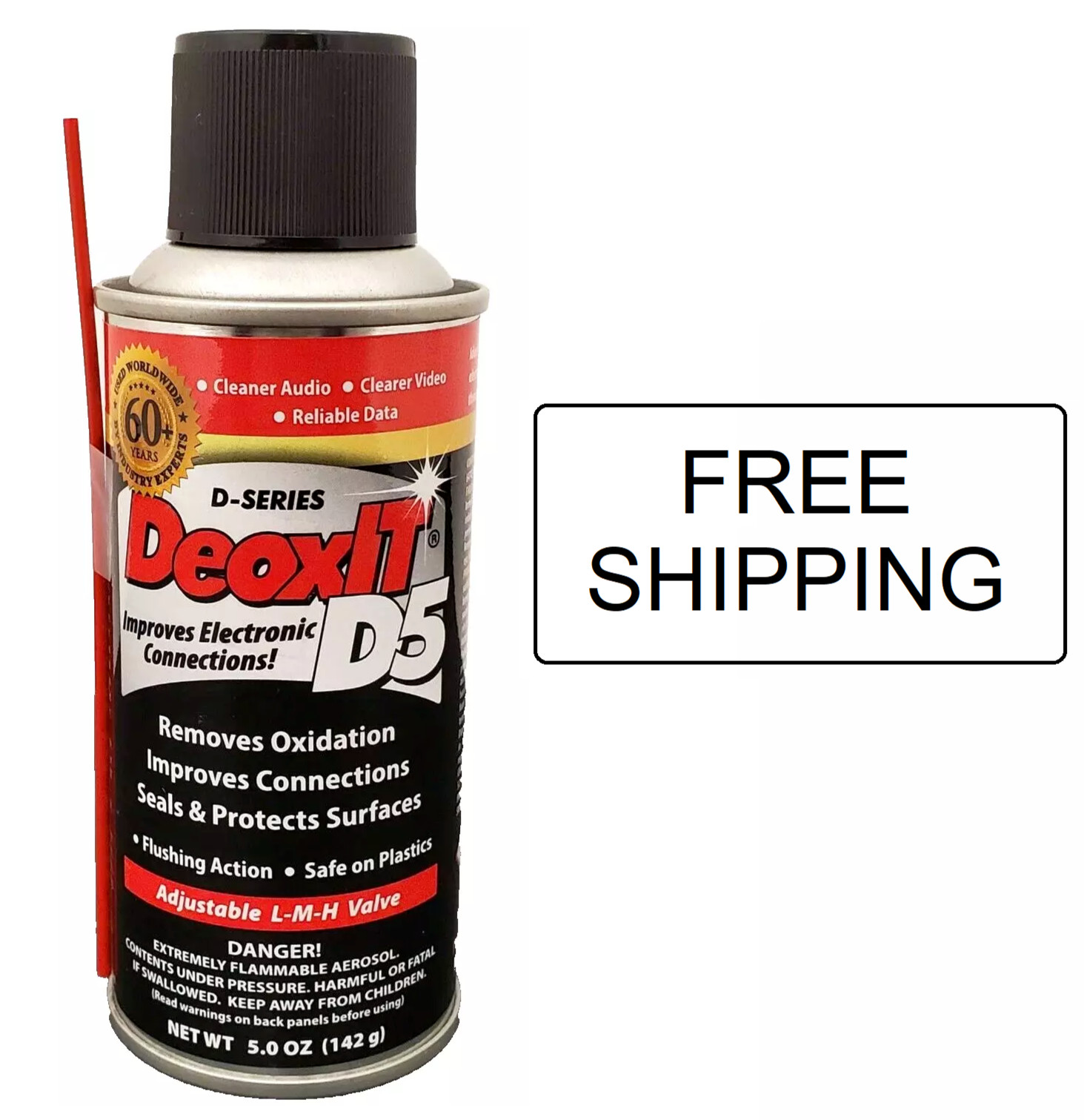 Caig DeoxIT® D5S-6-LMH - Original Can w/ LMH Spray Valve - 5% Solution - 5 oz