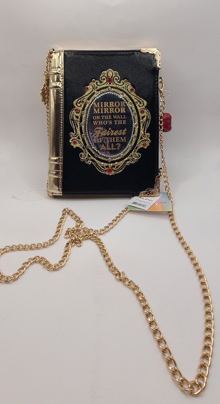 Disney x Aldo Clutch Purse Snow White Mirror Mirror, Disney 100th BlackGold New