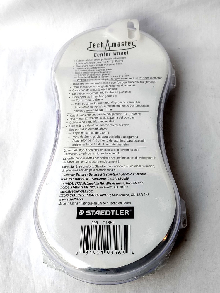 VINTAGE STAEDTLER TECH MASTER CENTER WHEEL - COMPASS DRAFTING - 2003. NEW