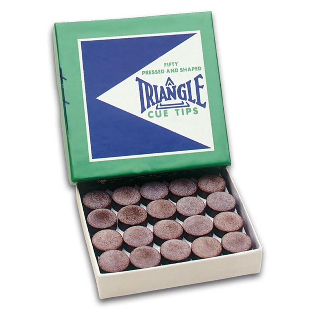 Triangle Adhesive Leather, 12,5 MM, (5 Piece), Queue-Tip, Bitter Orange,