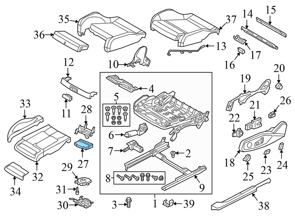2017-2021 AUDI A5 - Front SEAT Control Module 4M2959760A