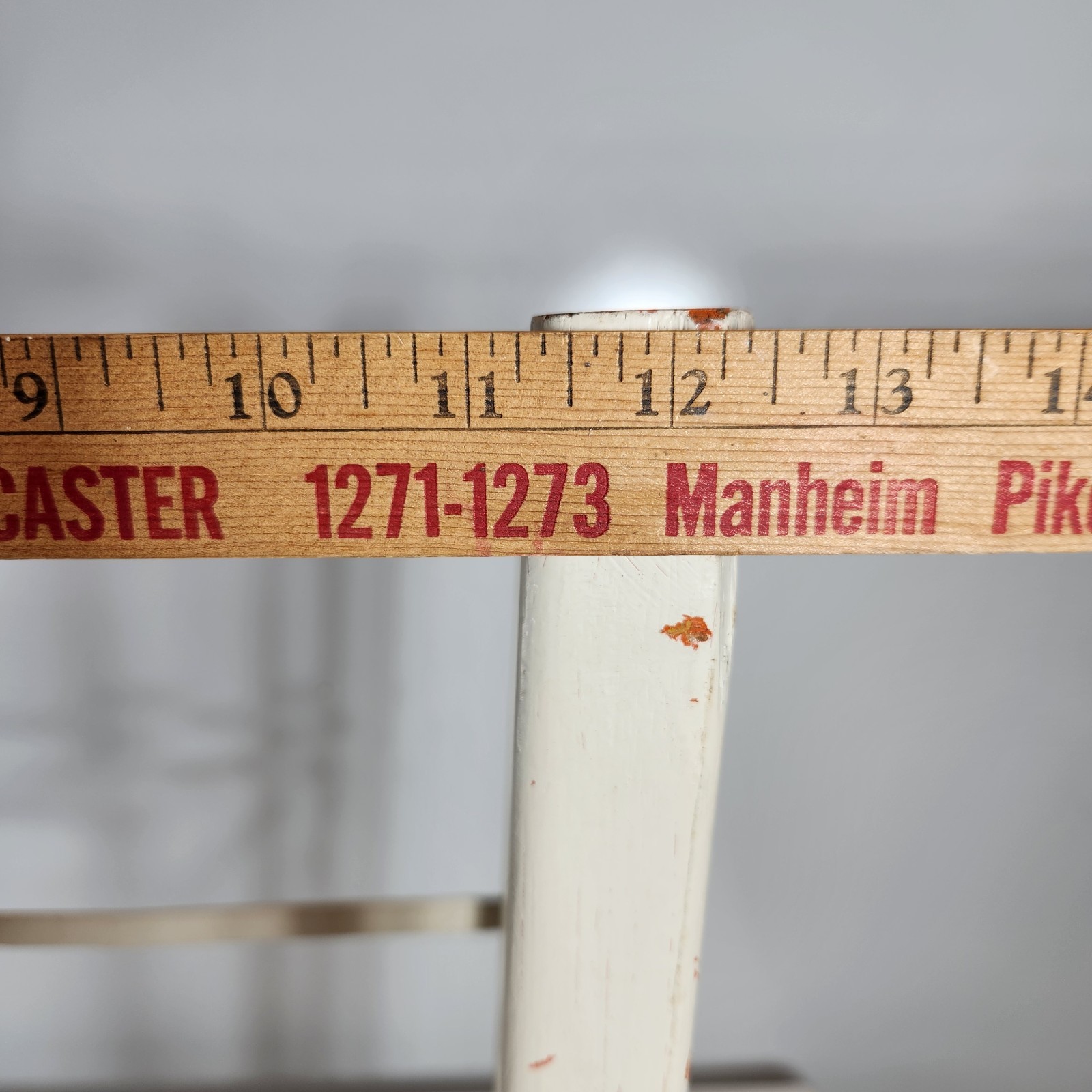 Rustic Chippy White Distressed Painted Wooden Tall Stool Seat Euro Farmhouse