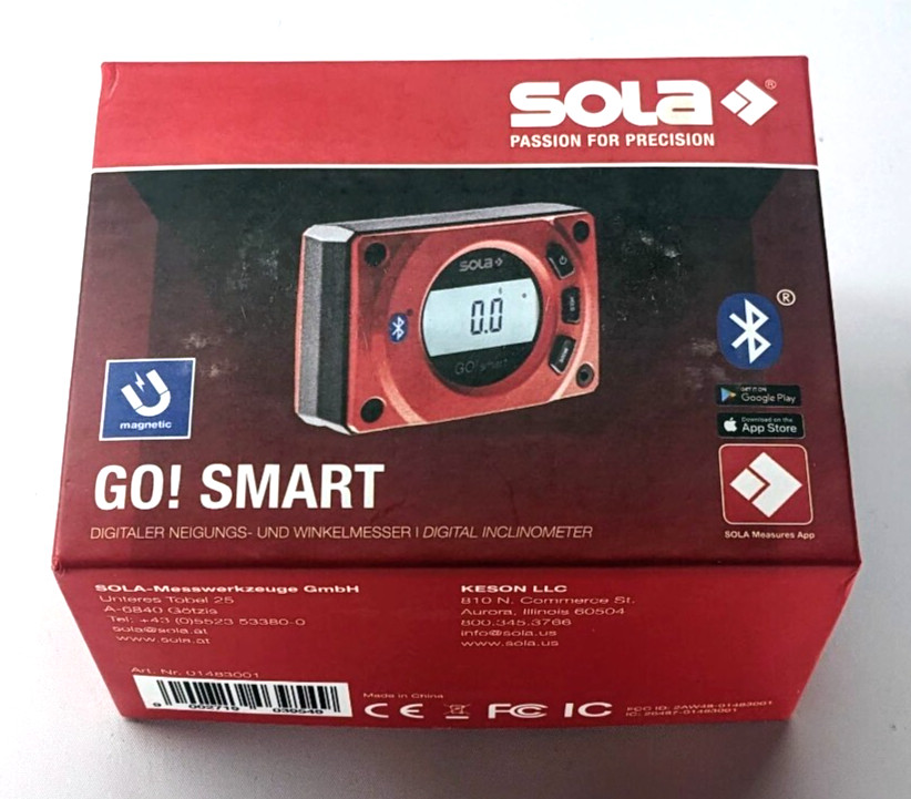 SOLA GO! Smart Magnetic Pocket Level