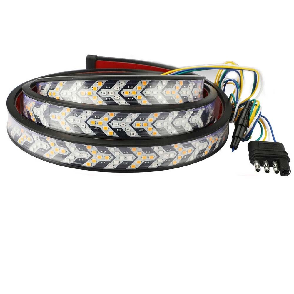 LED Tailgate Light Bar 60" Triple Row 5-Function Strip for Pickup Trailer SUV SS