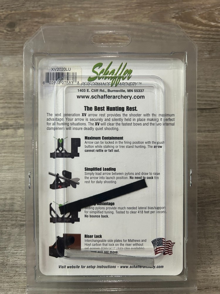 Schaffer XV - Drop Away Arrow Rest - Left Handed