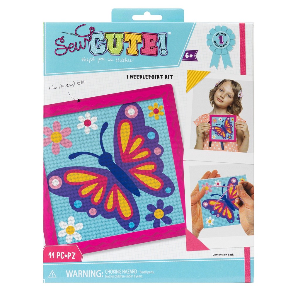Colorbok Sew Cute Needlepoint Kit-Butterfly
