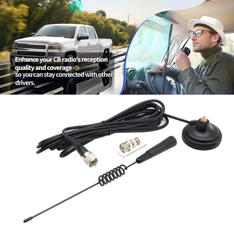 27MHz Antenna Magnetic Mount PL259 & BNC Male For Uniden President Car CB Radio