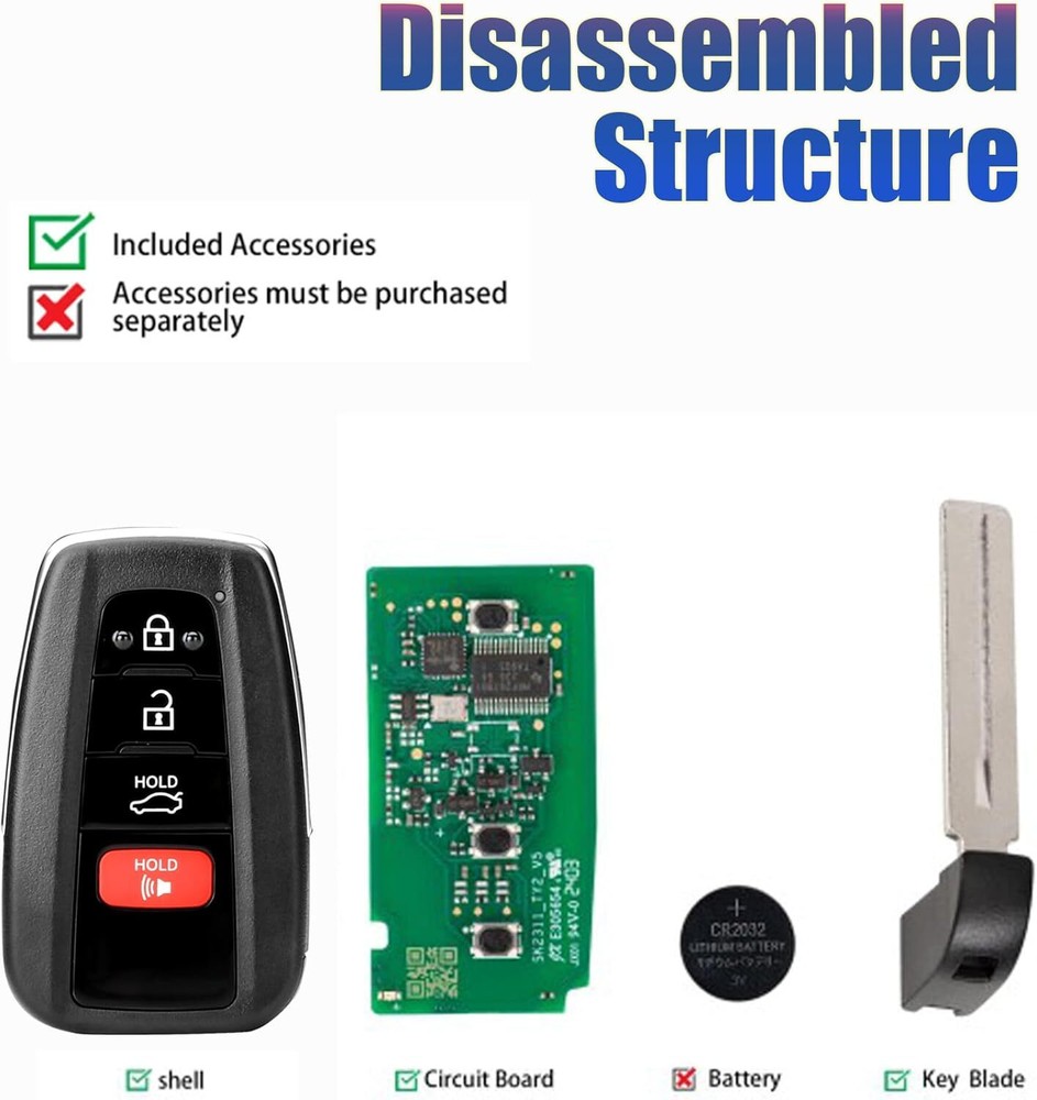 Autel iKey Universal Smart Key 4 Button IKEYTY8A4TP Programmable Tool For Toyota