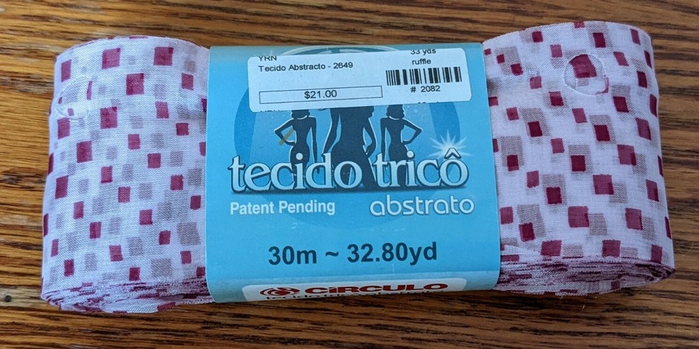 Circulo Tecido Trico Ruffle Ribbon - Abstrato patterns