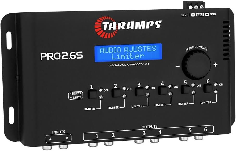 Car Audio Digital Signal Processor - Adjustable 6-Channel Equalizer, RCA Output-