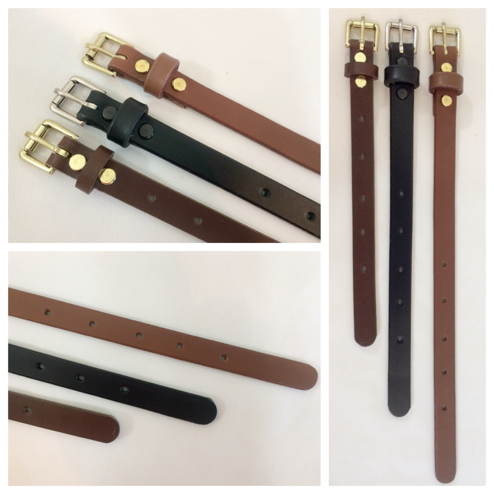 1/2 in. Adjustable Leather Strap Extenders Extensions for Bag Straps - 3 lengths