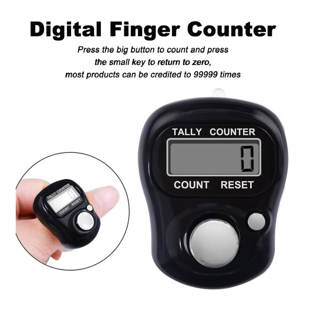 Electronic Finger Counter,4-Pack Case Resettable 5 Digit LCD Electronic Digit...