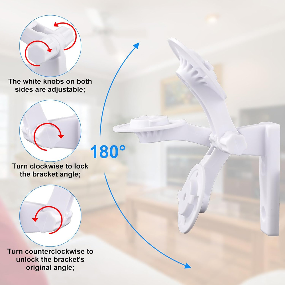 2Pcs Camera Wall Mount Compatible with Reolink E1 / E1 Pro, White Camera Wall Br