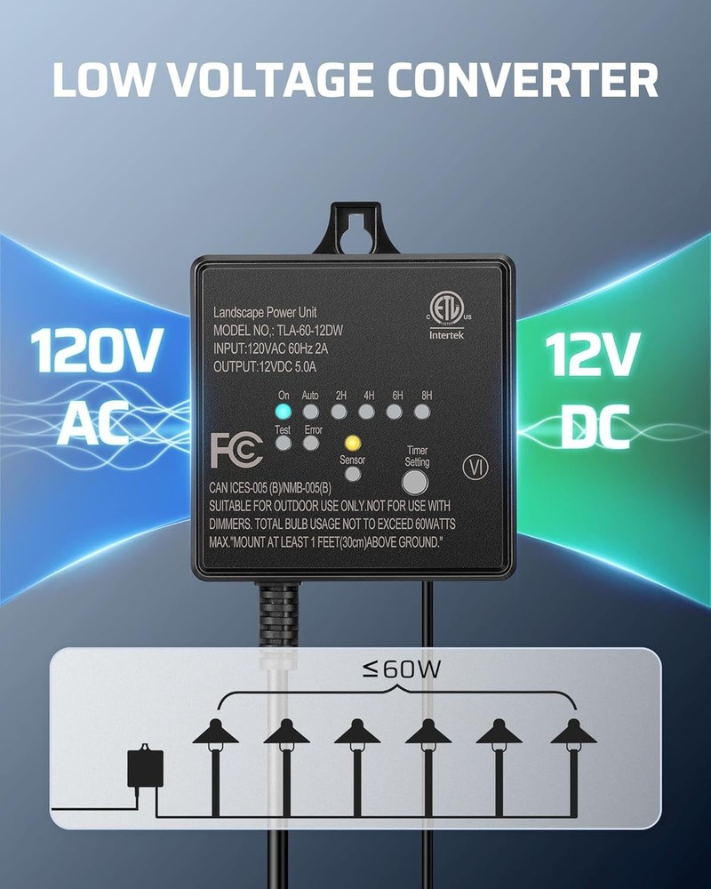 Energy-Saving Low Voltage Transformer for LED Yard Lights
