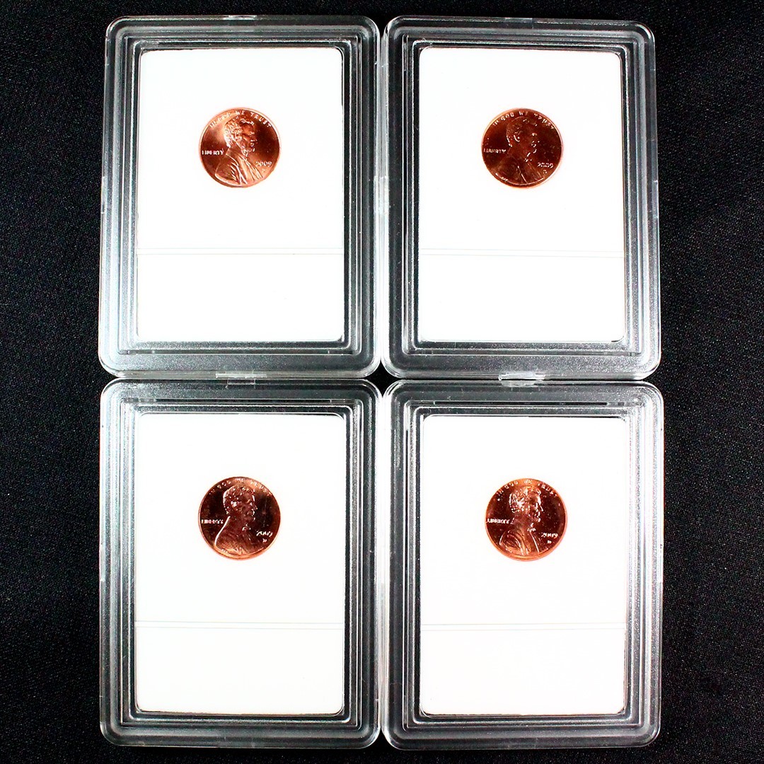Slabbed 2009 Bicentennial Lincoln Penny Set - All four coins included