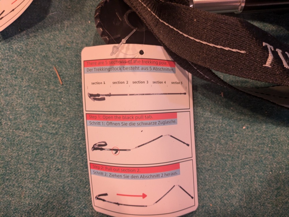 TUOBEIS Collapsible Trekking Poles With Quick Lock System
