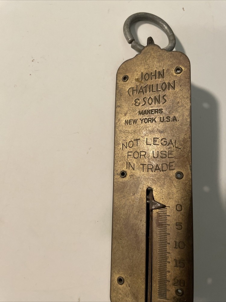 Vintage John Chatillon Hanging Scale 25 Lb