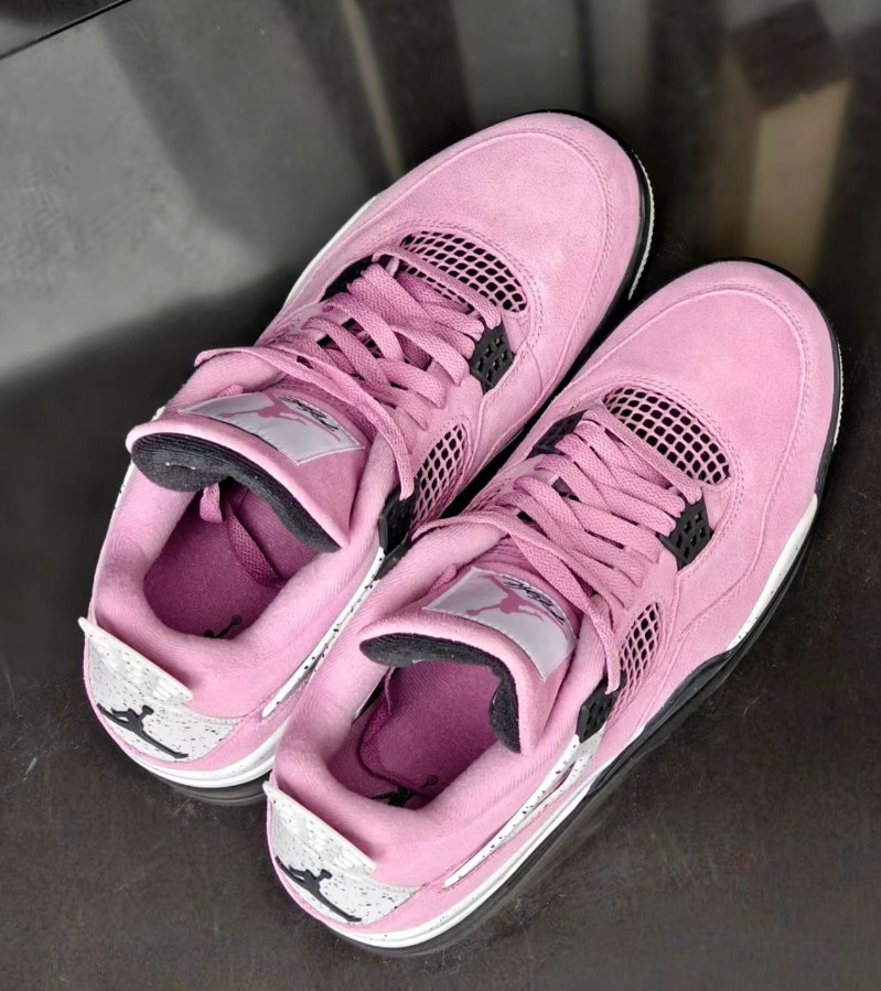 Jordan 4 "Orchid" Retro Basketball sneakers pink Shoes for Unisex Size