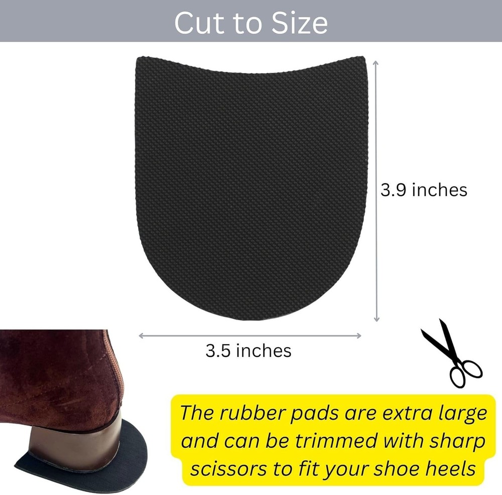 Durable Extra Large Heel Protector Pads – 4mm Thickness for Shoe Longevity