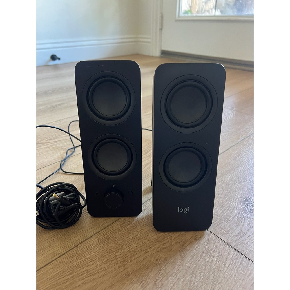 Logitech Z200 Stereo Speakers Black Volume Control Power Adapter Included