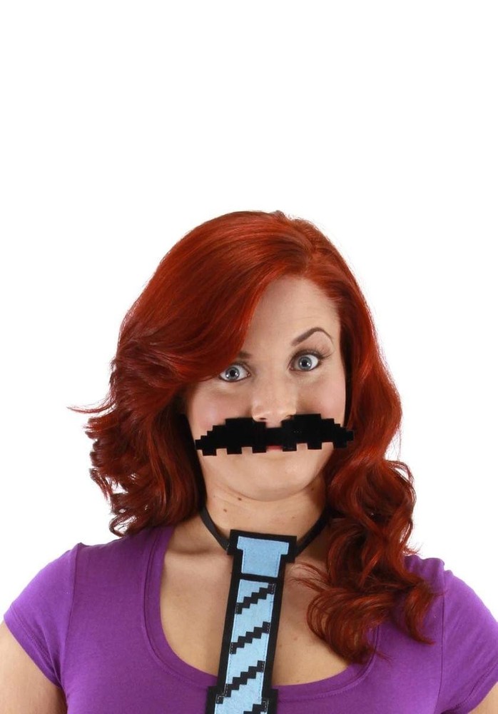 Pixel-8 Costume Moustache Set One Size