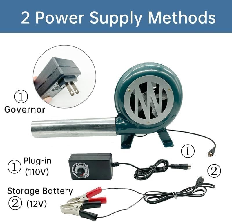 Dual BBQ Blower Charcoal Chimney Starter