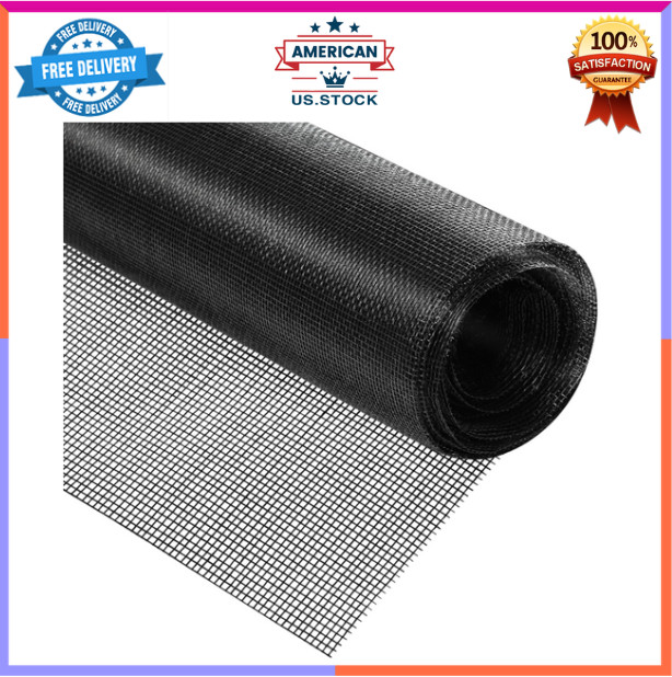 Fiberglass Screen Mesh Roll 48"x102" – Window & Door Insect Net Replacement