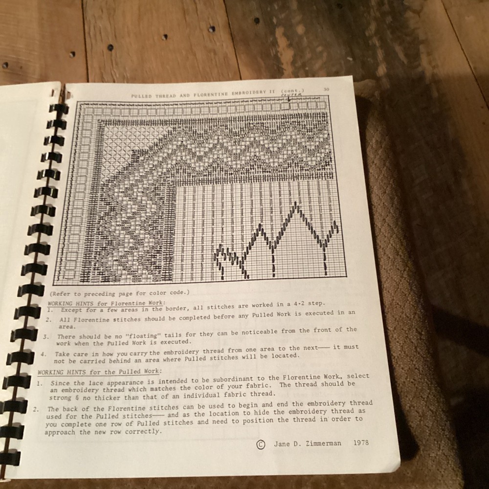 1978 Counted Thread Embroidery Projects Book Jane D Zimmerman