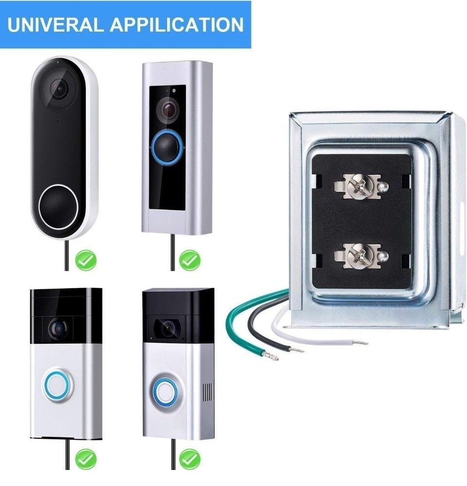 Maxdot 1 Pack Doorbell Transformer 16V 30VA Compatible with Ring Wired Video...