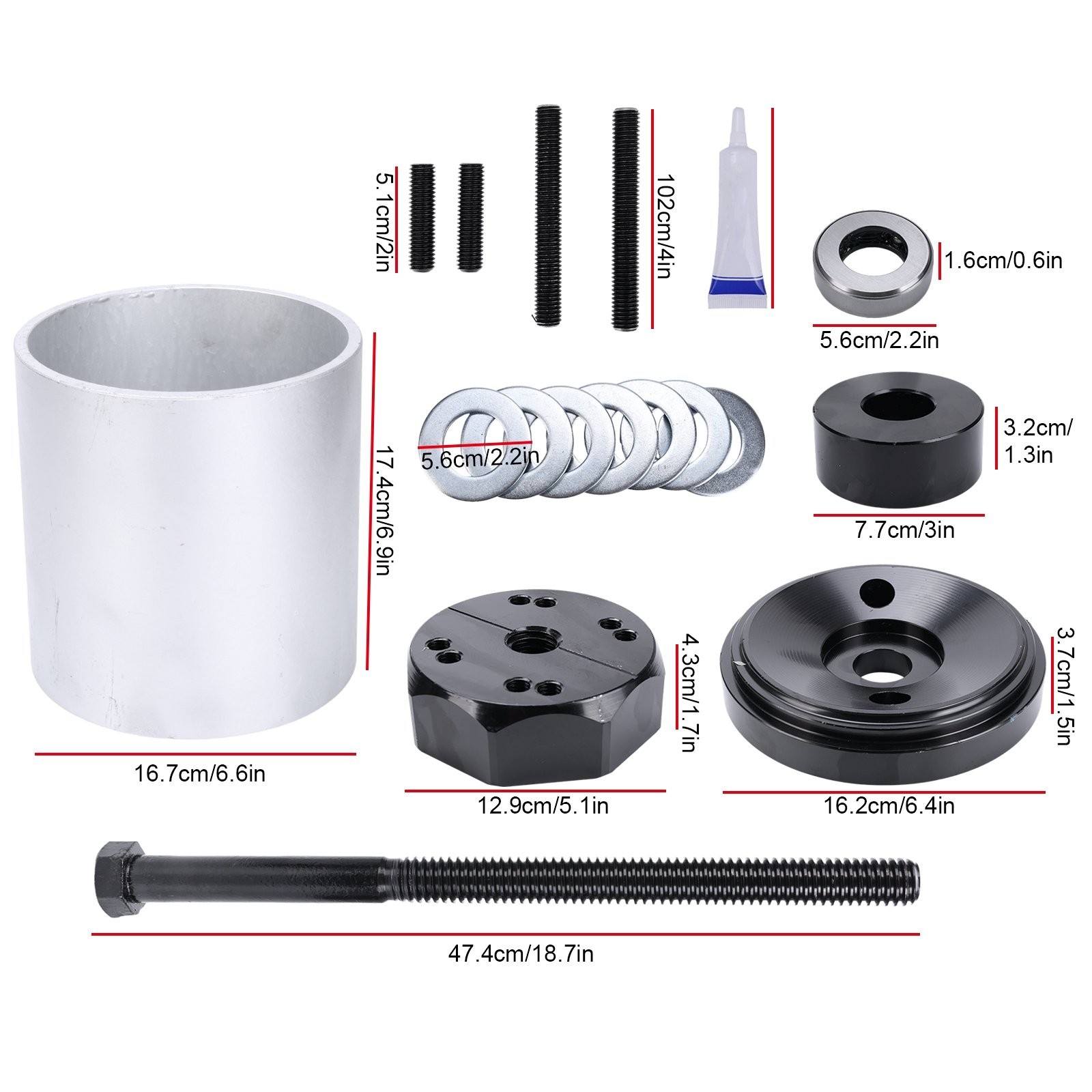 S21307 Bushing Installation Tool Kit For Hendrickson Turner Intraax Wide Bushing