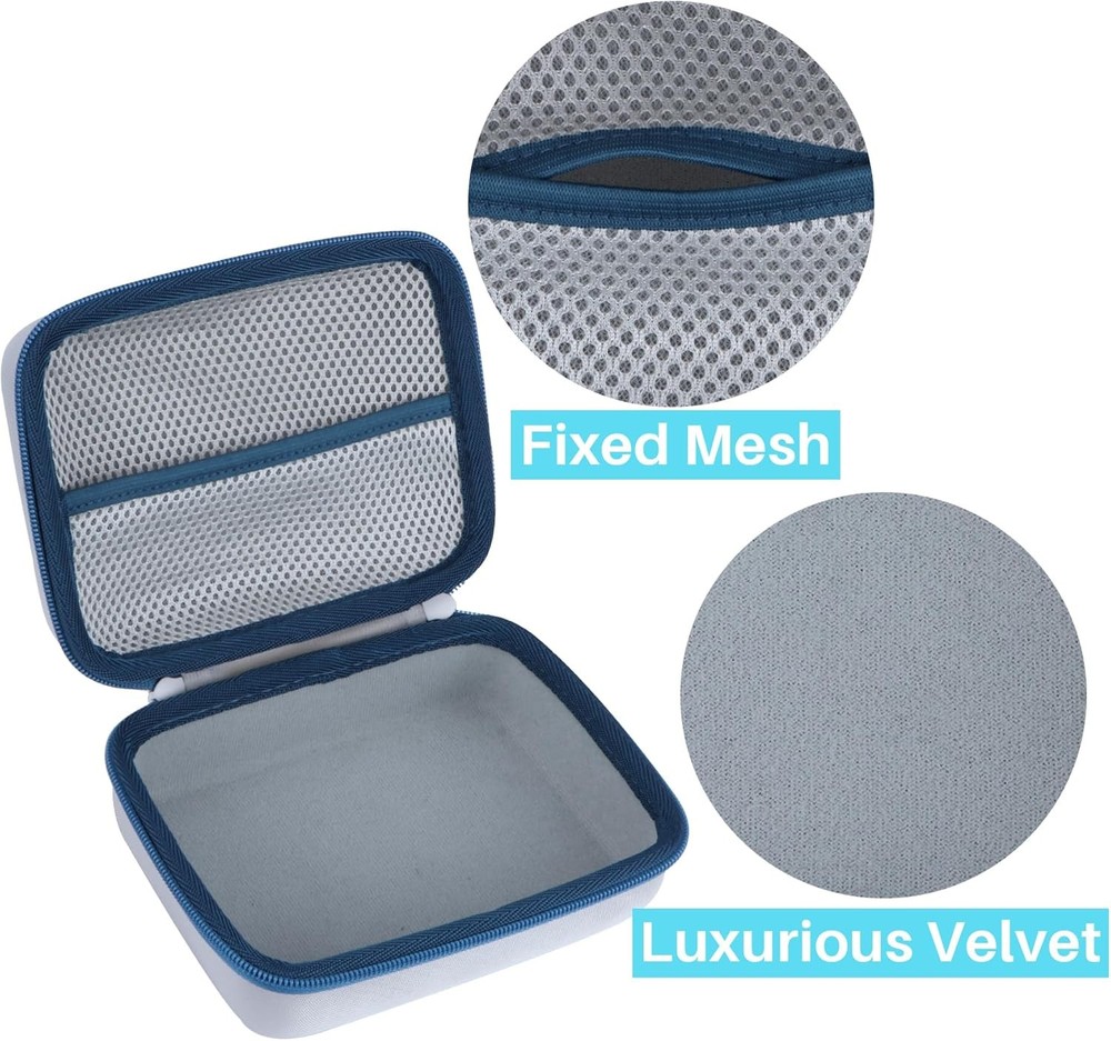 Storage Case Compatible with Brother for P-Touch PTM95, Gray+ Blue