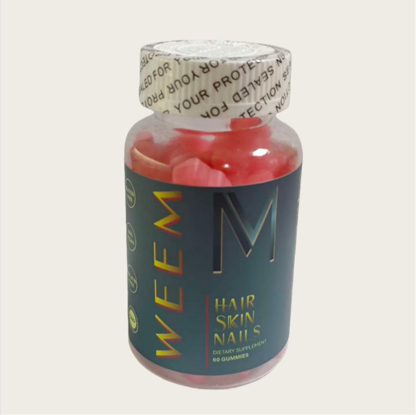 WEEM Hair Skin and Nails Gummies - Supports Healthy Hair - Vegan biotin Vitamins