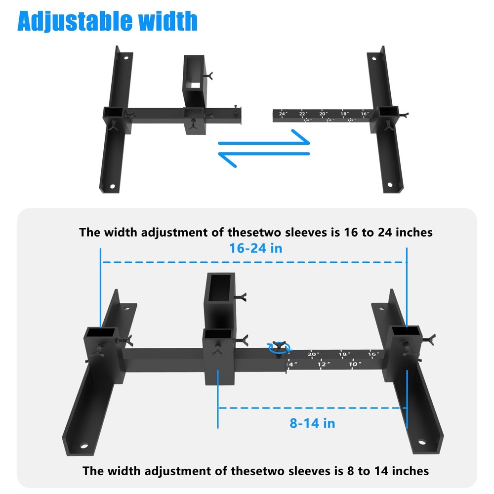 2-in-1 Shooting Target Stand Base Adjustable Width from 8" to 24" for USPSA/I...