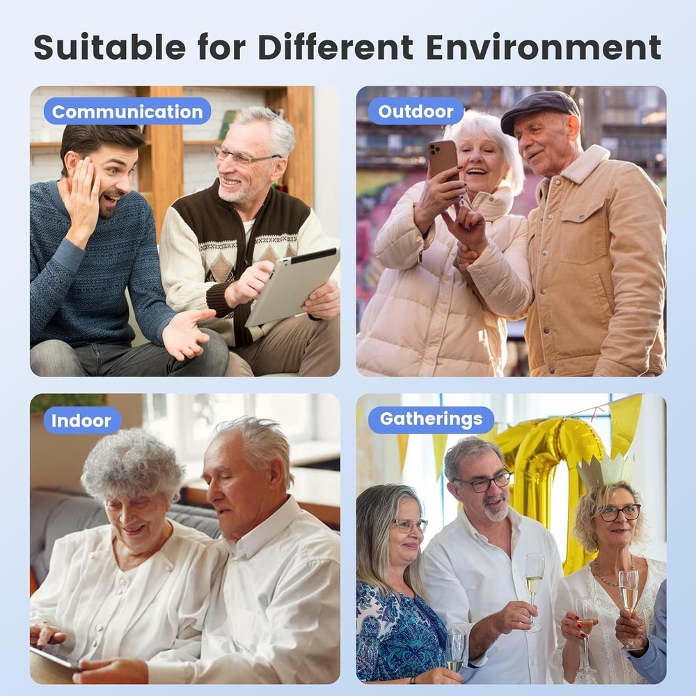 Rechargeable Hearing Aids For Senior Bluetooth Phone App Enabled Noise Reduction