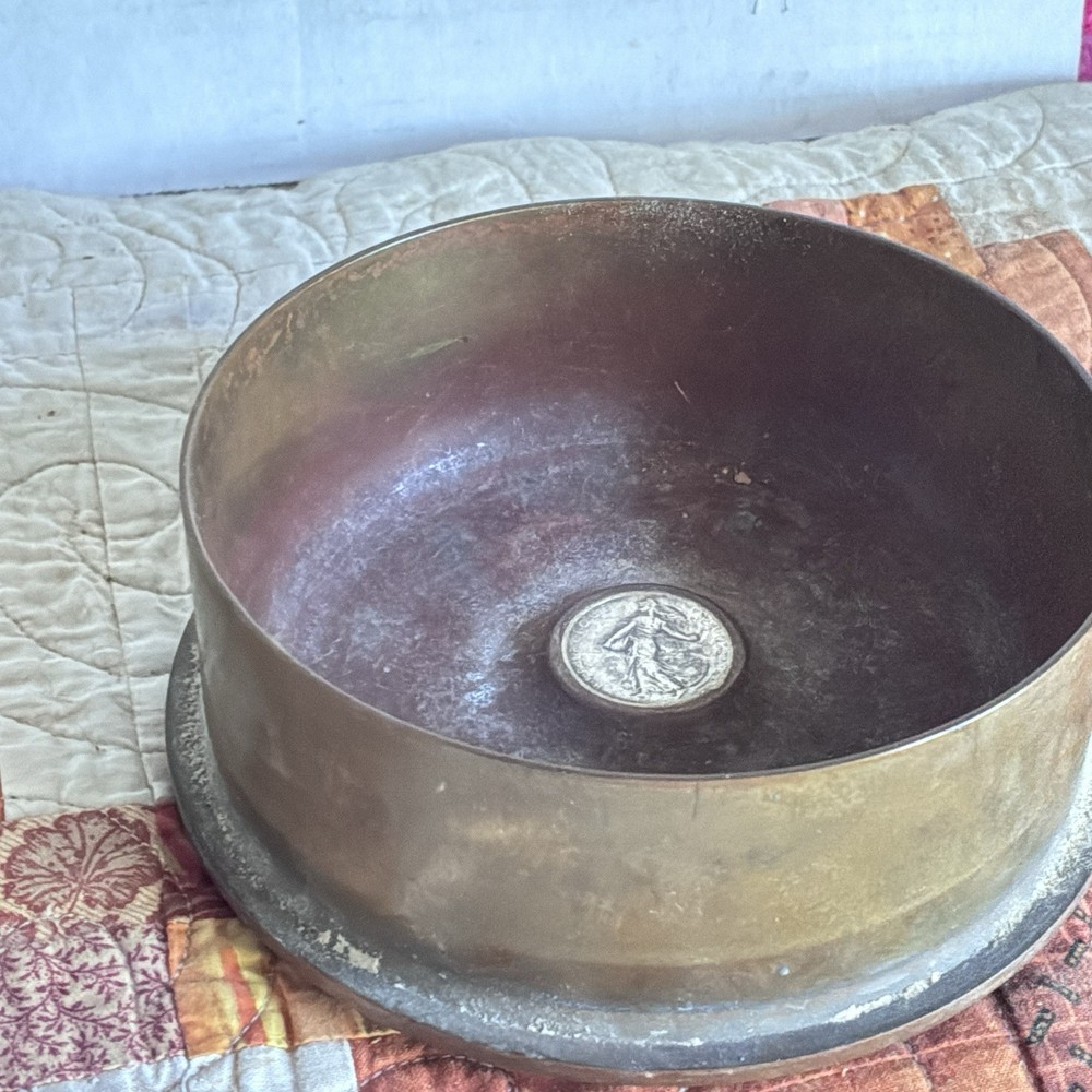Trench Art Brass Ashtray Made From a 5"  G.B. Marked Empty Shell Dated 1945
