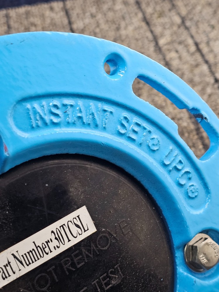 Frank Pattern 30TCSL: 3 in x 2 in Slotted Closet Ring with Test Cap Replacement