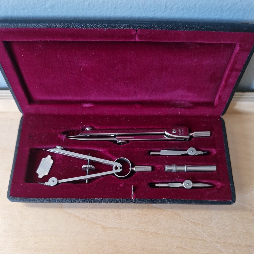 Vintage E H LTD   Steel Technical Drawing Draughtsman Set