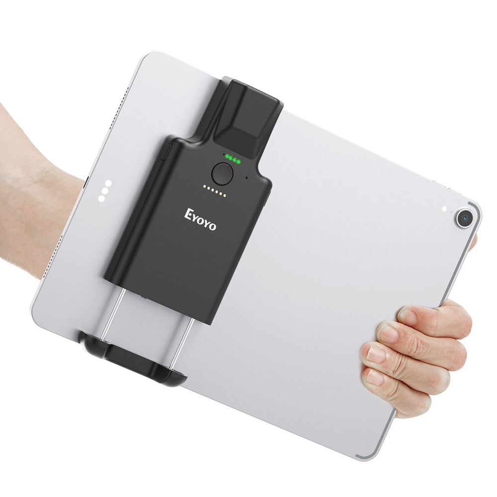 2D Back Clip Bluetooth Barcode Scanner, 3000mAh Battery,Wireless QR Code Scanner